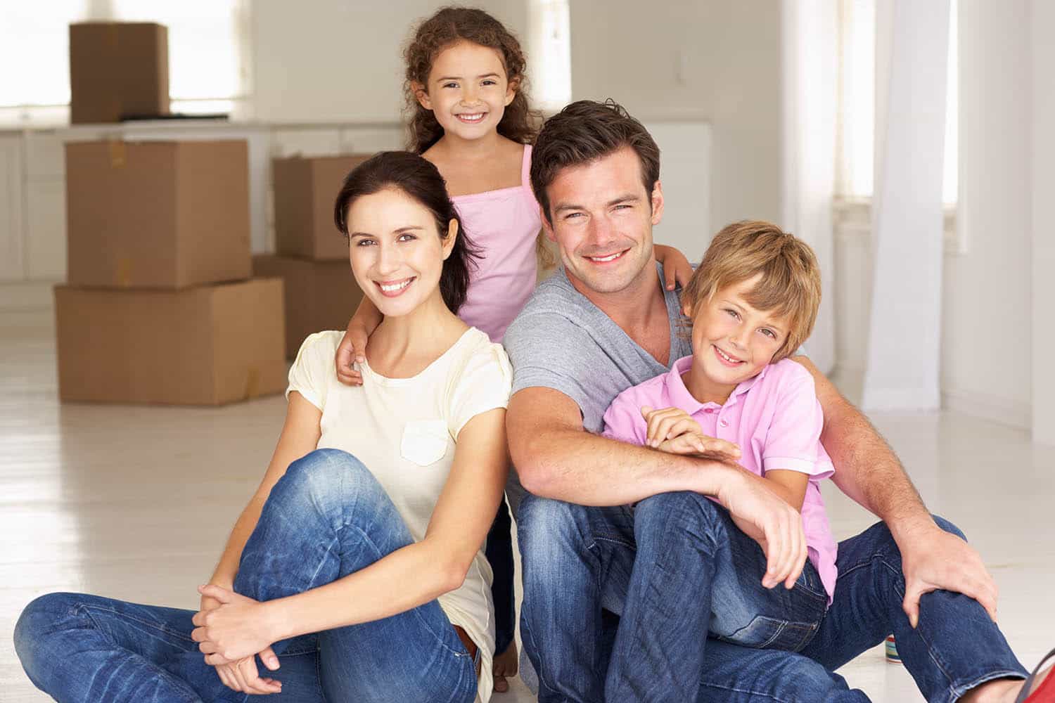 Happy Family in their new home